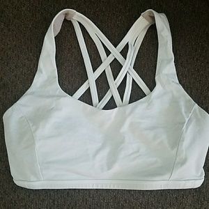 White Lululemon sports bra